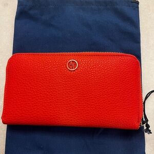 Armani Jeans Orange Zip Around Wallet- New with tags